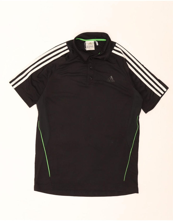 Ανδρικό πουκάμισο Adidas Climalite Polo Medium μαύρο πολυεστέρα