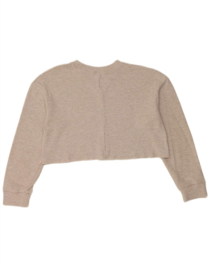 Zara Γυναικεία φούτερ υπερμεγέθης Crop Jumper UK 10 Small Grey