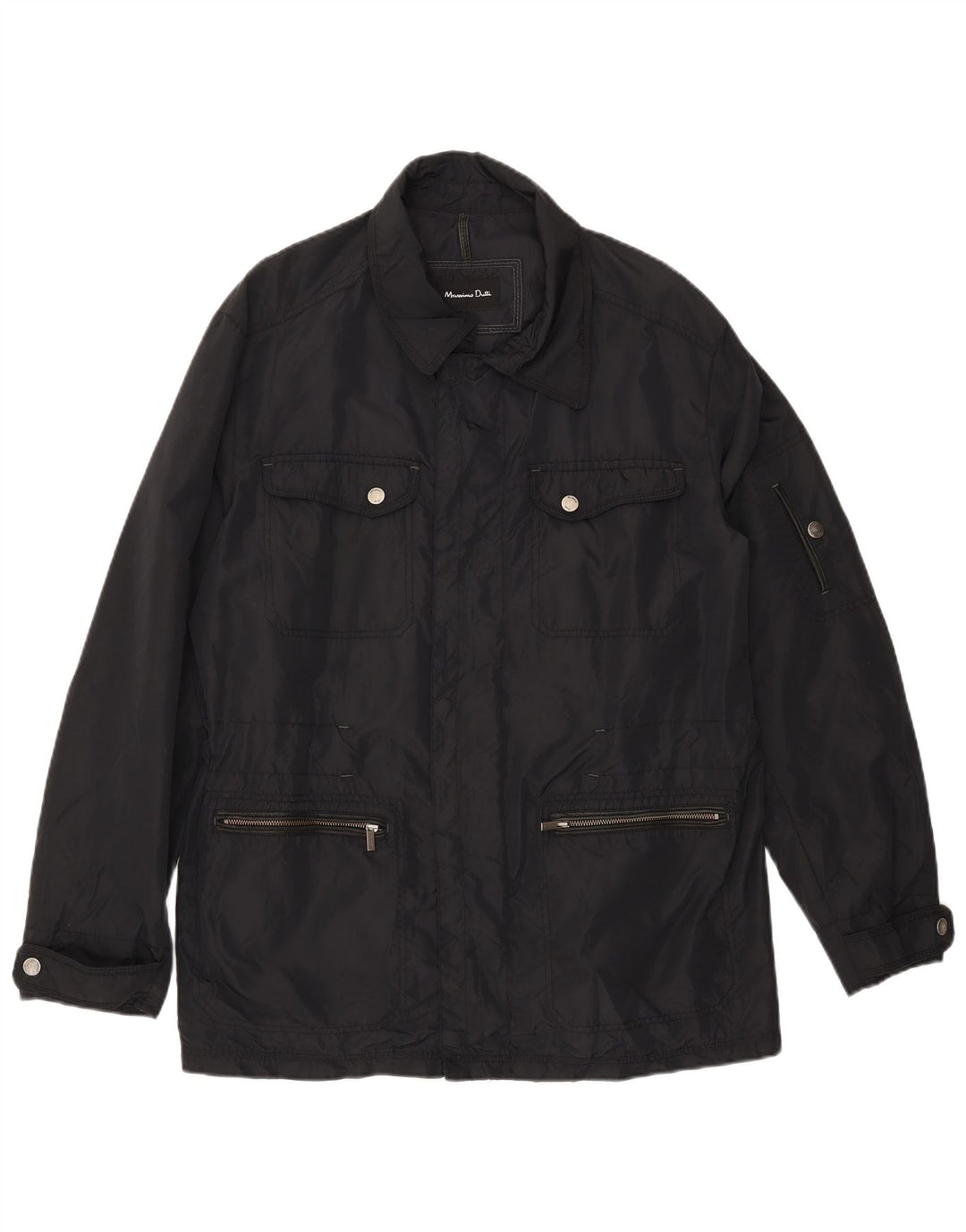 MASSIMO DUTTI Ανδρικό Utility Jacket UK 42 XL Μαύρο Nylon