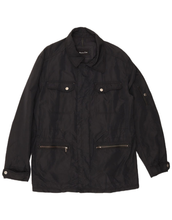 MASSIMO DUTTI Ανδρικό Utility Jacket UK 42 XL Μαύρο Nylon