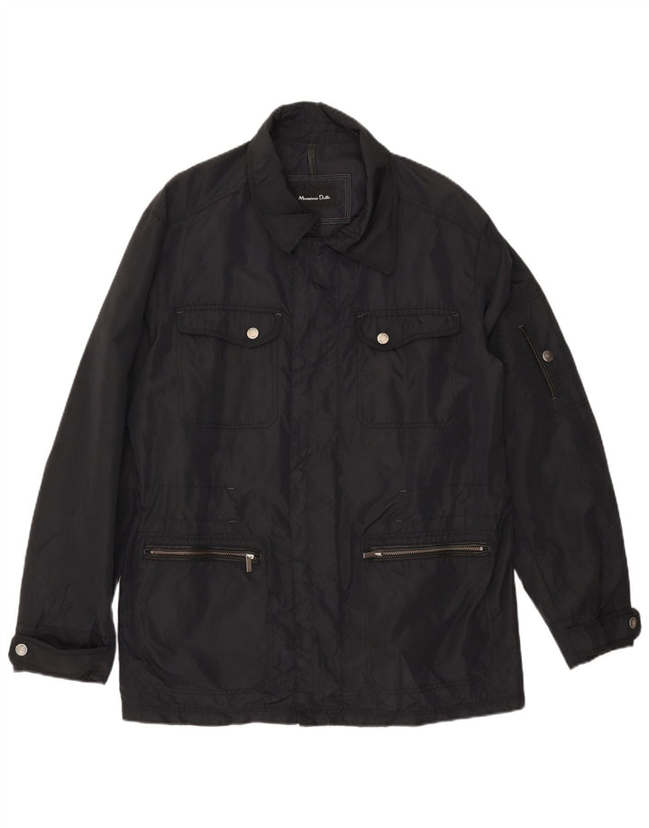 MASSIMO DUTTI Ανδρικό Utility Jacket UK 42 XL Μαύρο Nylon