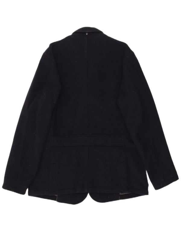 Massimo Dutti Ανδρικό μπουφάν blazer UK 42 XL Navy Blue Wool