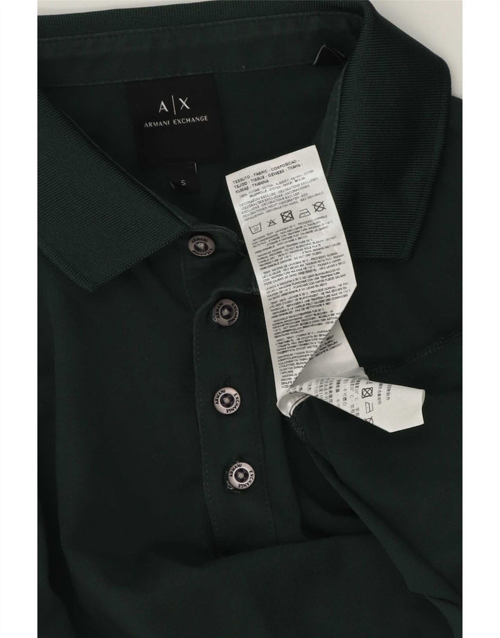 Armani Exchange Ανδρικό μπλουζάκι πόλο, μικρό πράσινο βαμβακερό