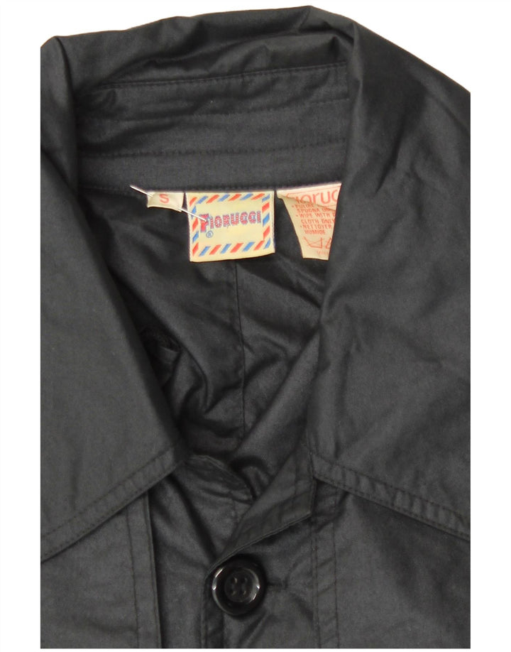Fiorucci Ανδρική καμπαρντίνα με κουκούλα UK 36 Small Black Nylon