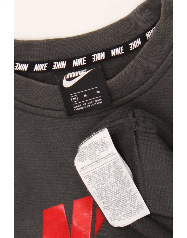 Ανδρικό γραφικό φούτερ Nike, μεσαίο γκρι, βαμβακερό