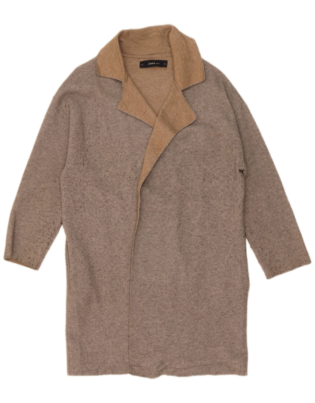 Zara Γυναικείο Oversized Πανωφόρι UK 10 Small Grey Flecked