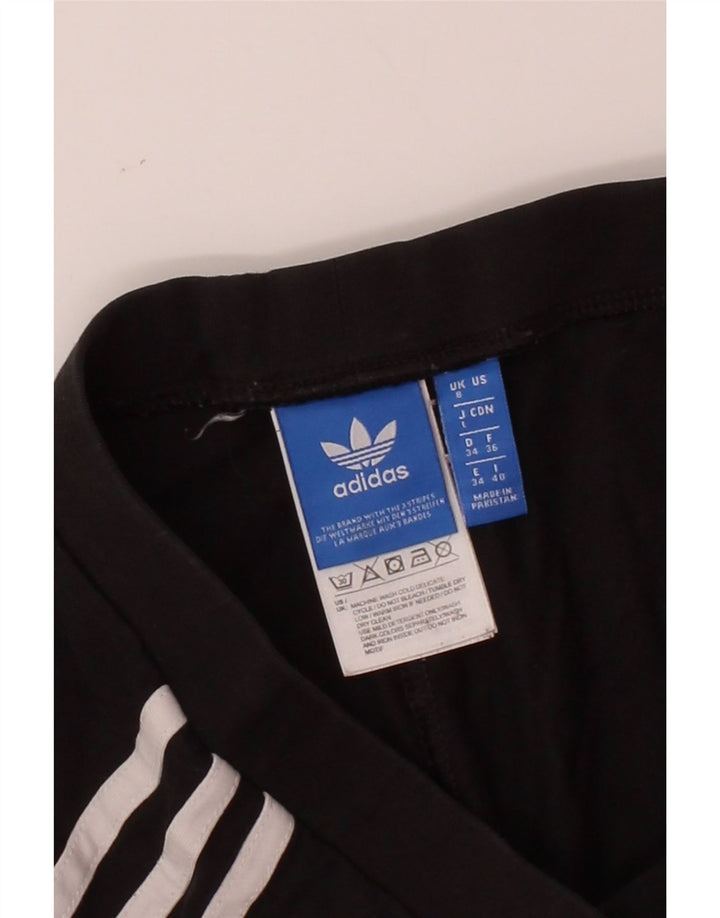 ADIDAS Womens Leggings UK 8 Small Black Cotton Vintage Adidas and Second-Hand Adidas from Messina Hembry 