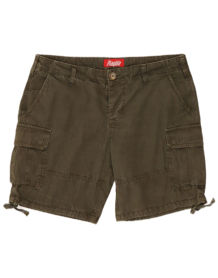 Γυναικείο σορτς Cargo Playlife IT 44 Medium W32 Khaki