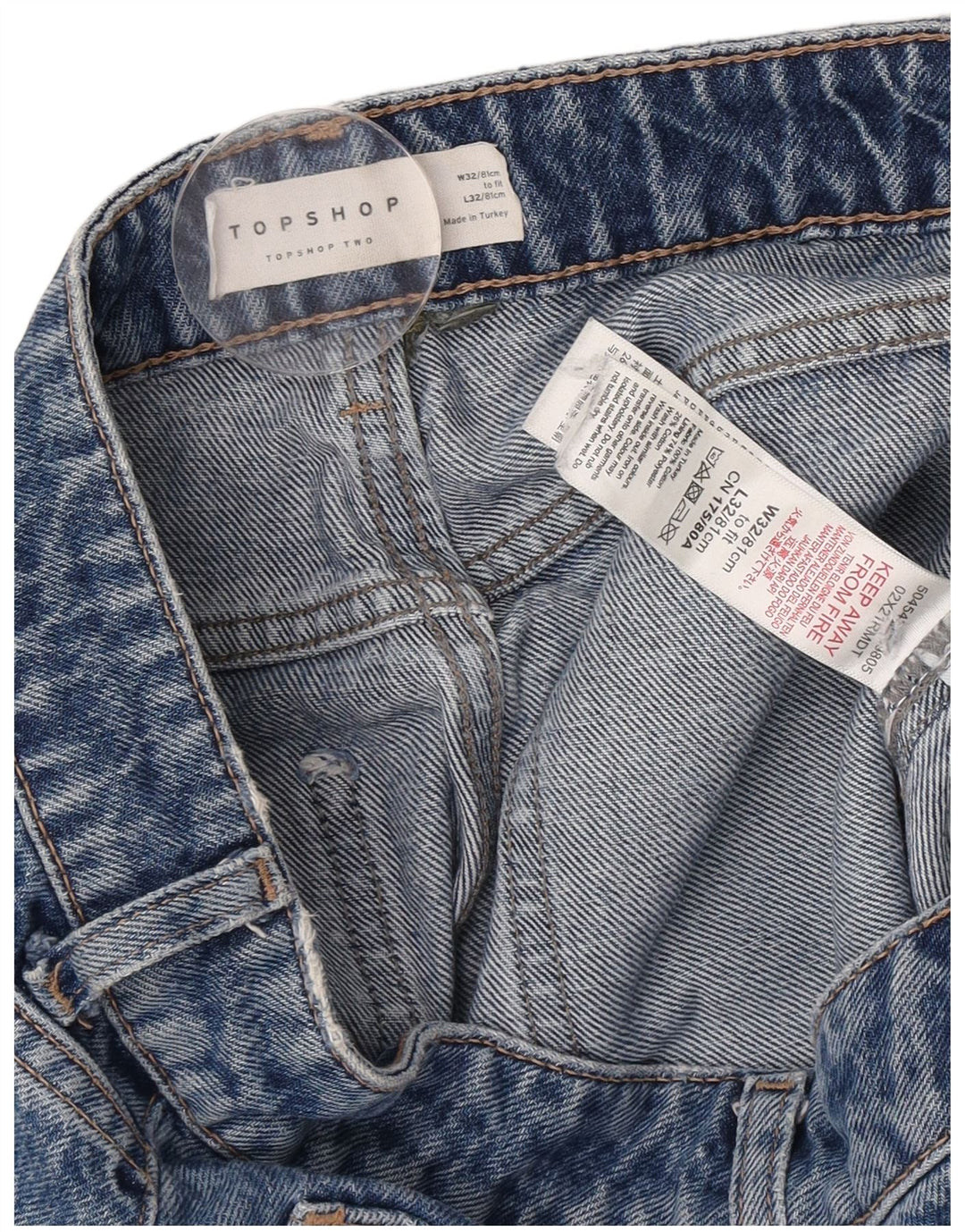Topshop Γυναικεία Bootcut Jeans W32 L32 Μπλε βαμβακερό