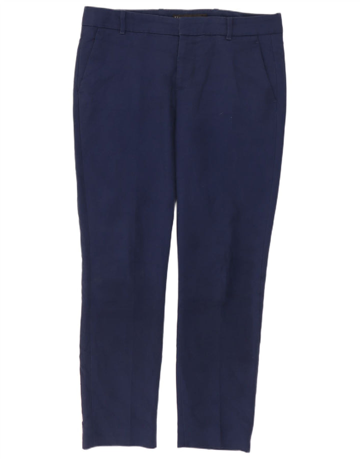 Zara Γυναικείο Slim Chino Παντελόνι Medium W28 L28 Navy Blue