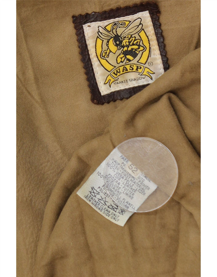 VINTAGE Ανδρικό Δερμάτινο Μπουφάν IT 52 XL Καφέ Δερμάτινο