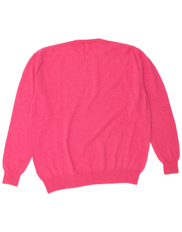 KAPPA Γυναικείο πουλόβερ με λαιμόκοψη UK 22 3XL Pink Lambswool