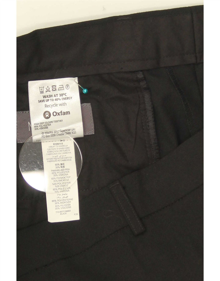Marks & Spencer Ανδρικό ίσιο παντελόνι W36 L33 Μαύρο πολυεστέρα