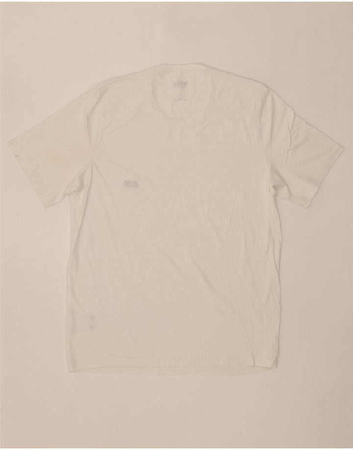 HUGO BOSS Mens T-Shirt Top XL White Cotton Vintage Hugo Boss and Second-Hand Hugo Boss from Messina Hembry 