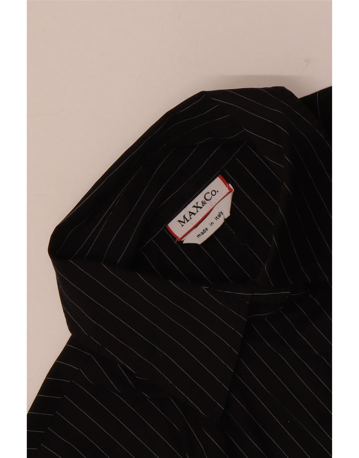 Max & Co. Γυναικείο πουκάμισο UK 14 Medium Black Pinstripe