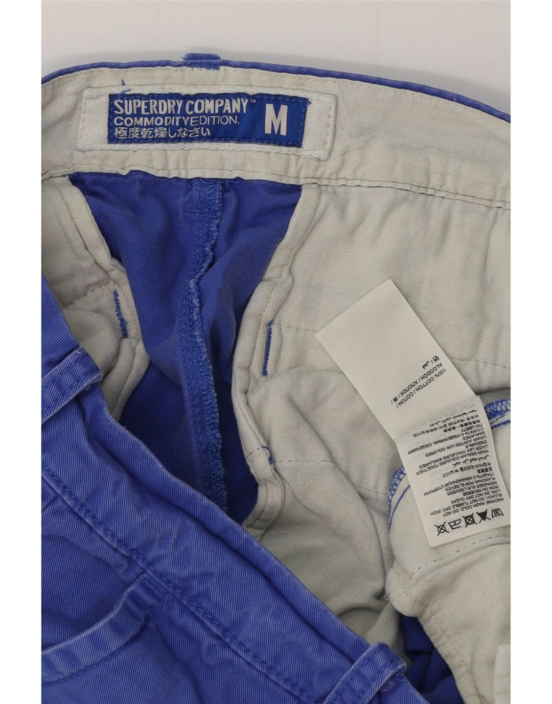 Ανδρικό σορτς Chino SUPERDRY Medium W32 Μπλε βαμβακερό