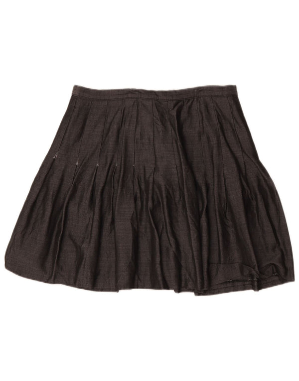 Marks & Spencer Γυναικεία πλισέ φούστα σε γραμμή Α UK 18 XL W32 Γκρι βισκόζη