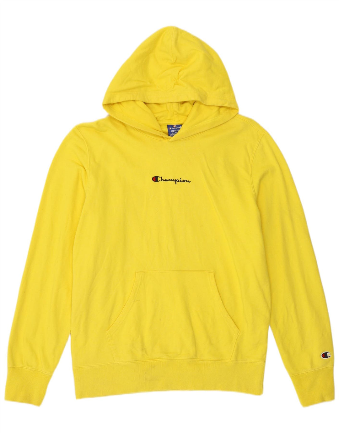 Champion Mens Hoodie Jumper από μεσαίο κίτρινο βαμβάκι