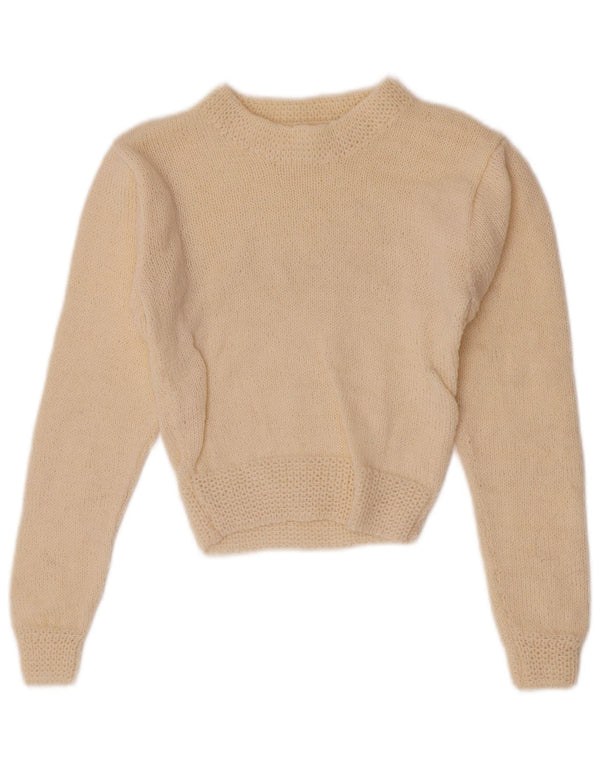 Vintage Girls Turtle Neck Jumper πουλόβερ 6-7 ετών σε λευκό