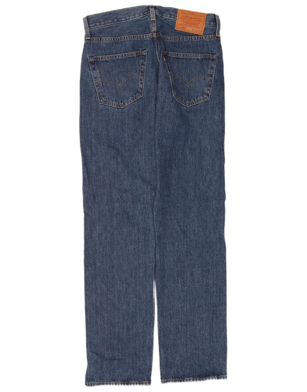 Levi's Mens 501 Straight Jeans W30 L32 Blue Cotton