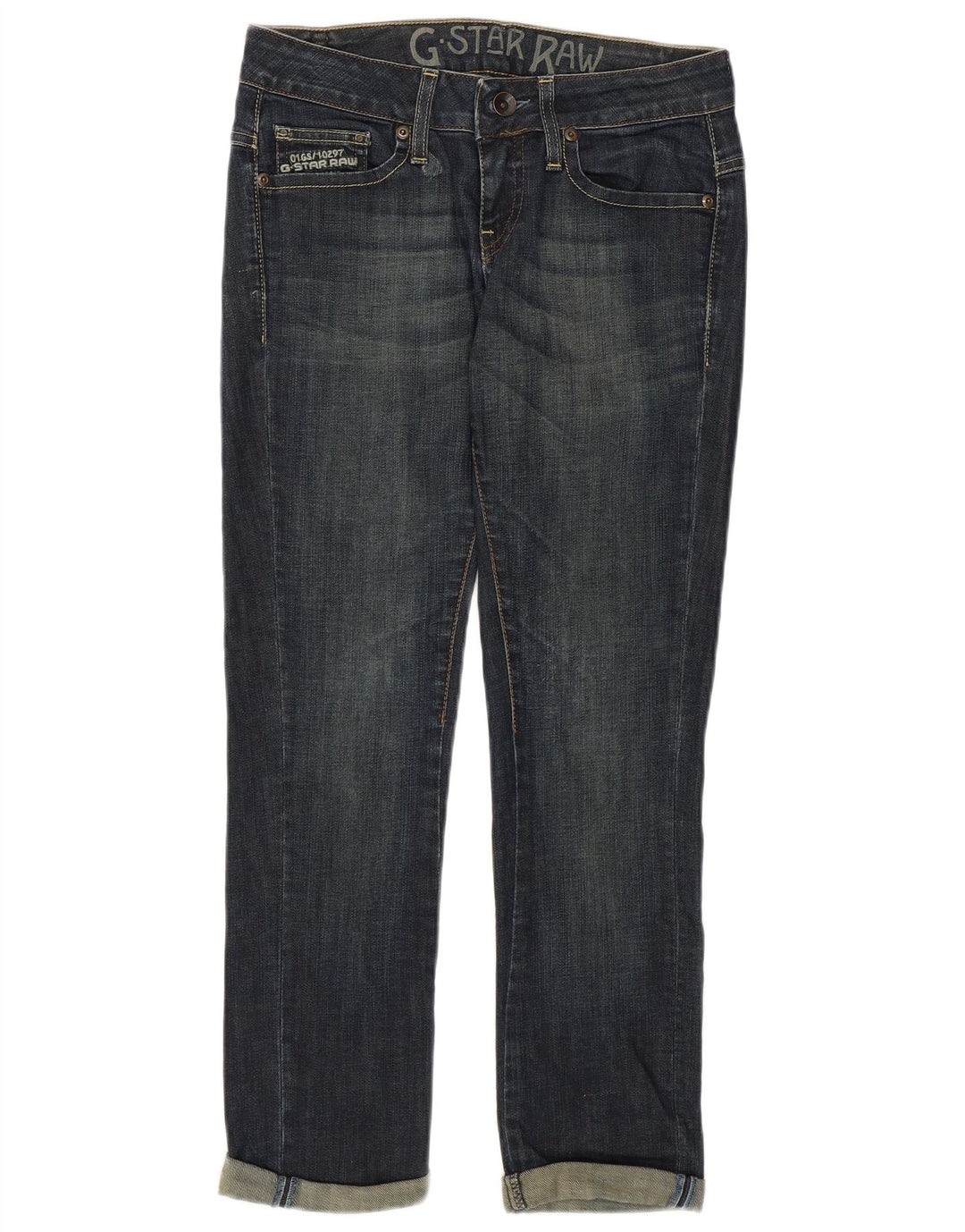 G-STAR Γυναικείο Crop Slim Jeans W27 L26 Μπλε βαμβακερό