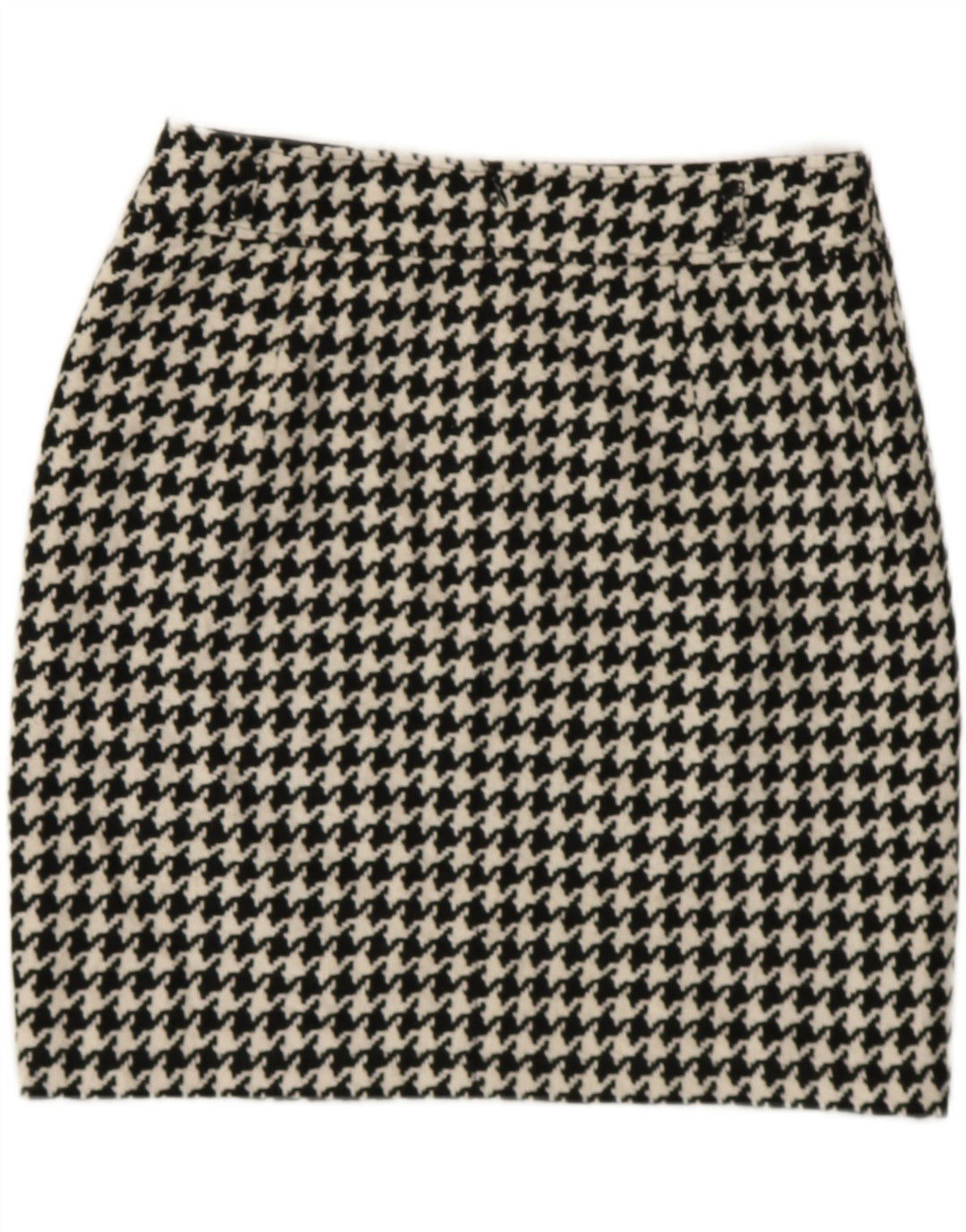 Gerry Weber Γυναικεία Pencil Φούστα UK 14 Μεγάλη W30 Μαύρο Houndstooth μαλλί