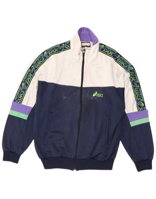 Ανδρική φόρμα γυμναστικής γραφικής Asics Top Jacket IT 46 Small Navy Blue Colourblock