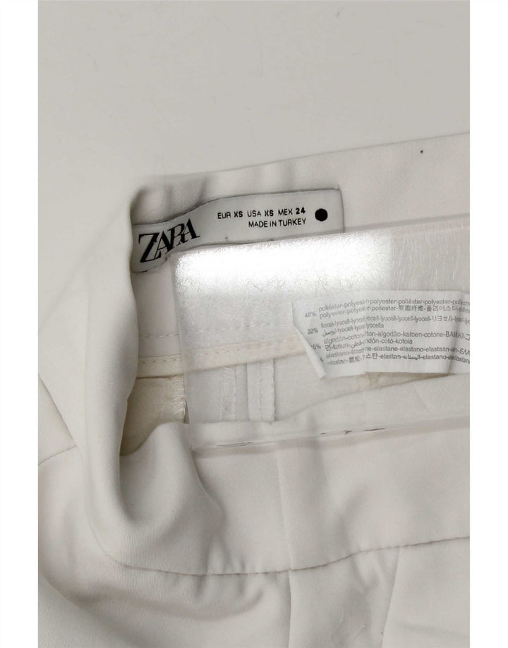 Zara Γυναικείο Σορτς Chino XS W24 Λευκός Πολυεστέρας