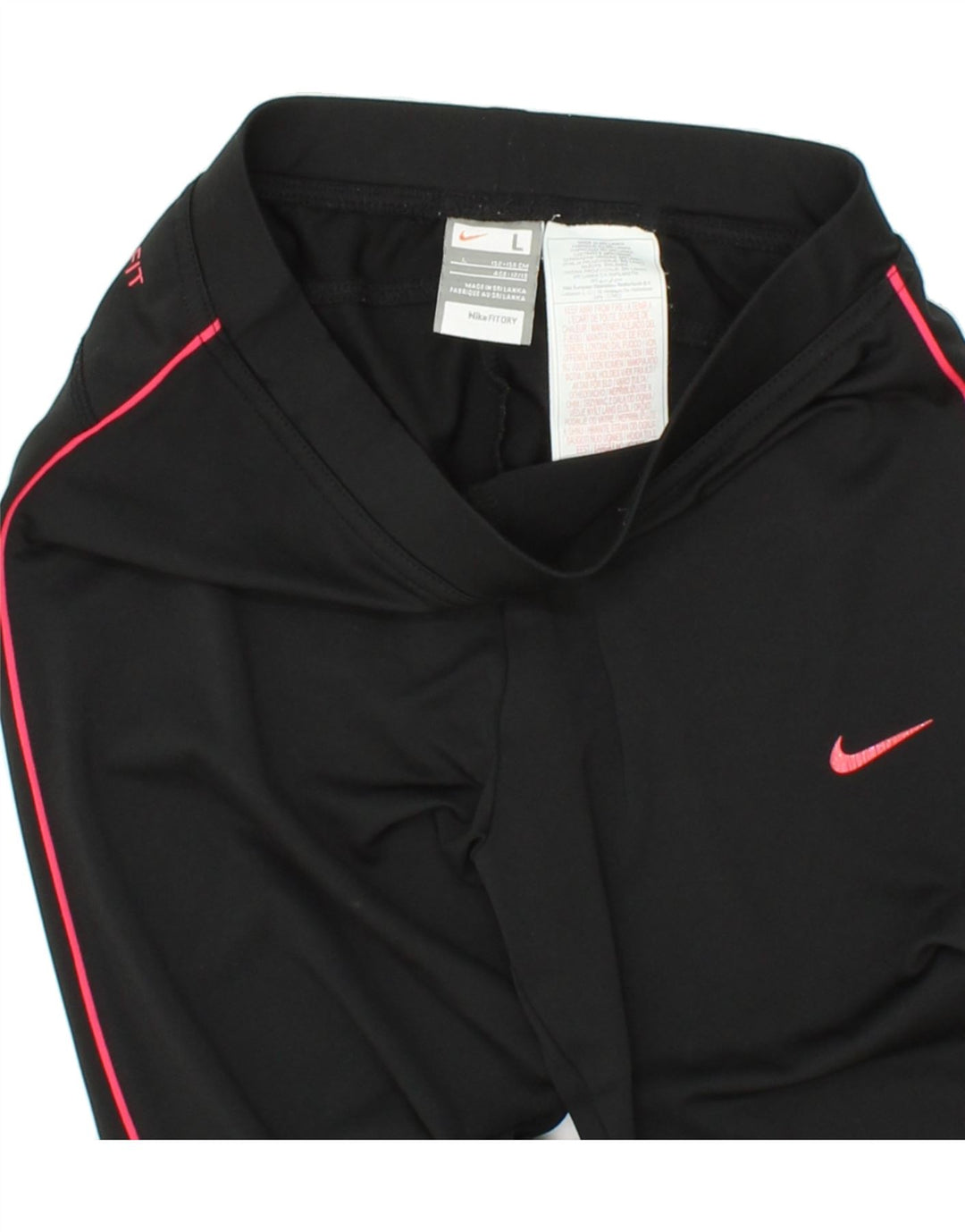 NIKE Girls Tracksuit Trousers 12-13 Years Large Black Polyester Vintage Nike and Second-Hand Nike from Messina Hembry 