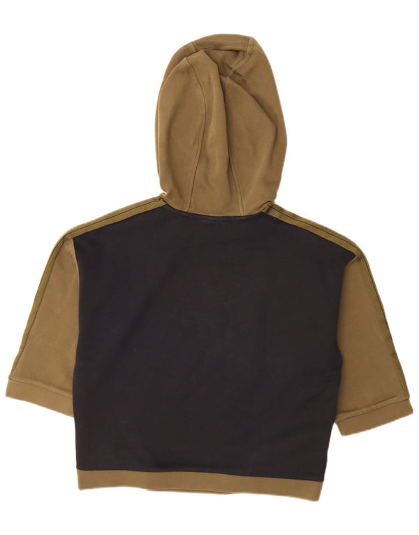 Puma γυναικεία κουκούλα 3/4 μανίκια UK 10 Small Khaki Colourblock