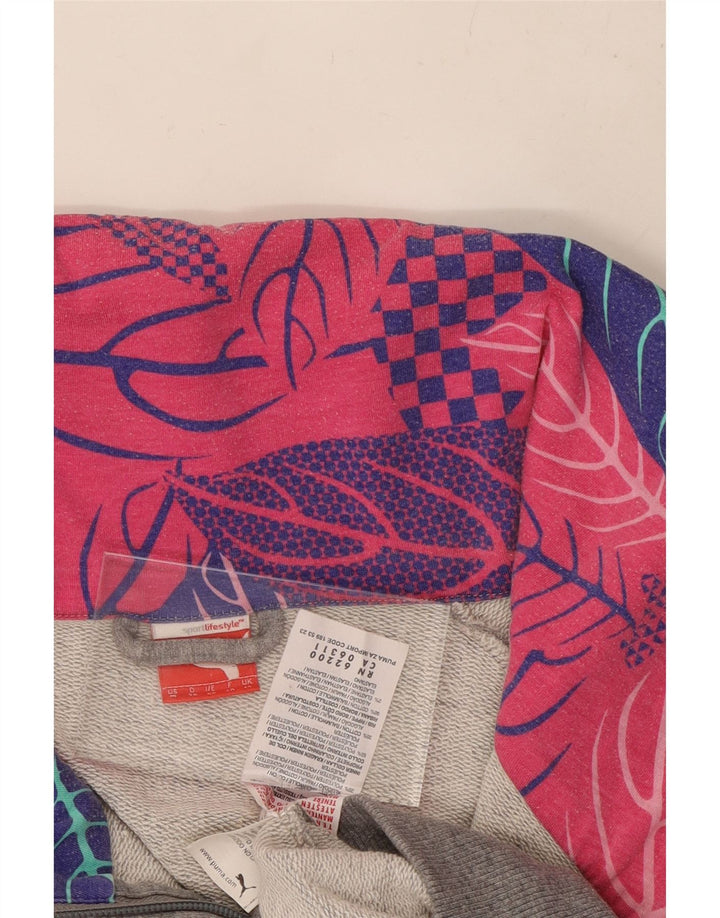 Γυναικεία φόρμα PUMA Top Jacket UK 12 Medium Grey Floral Βαμβακερό