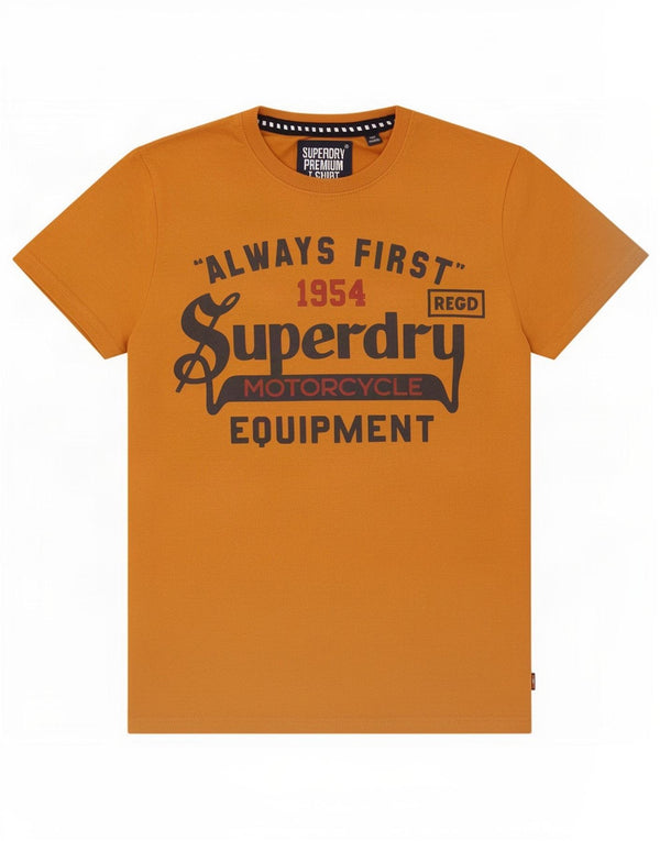 Ανδρικό γραφικό T-Shirt Superdry Top XL Καφέ Βαμβακερό