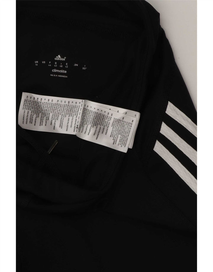 Adidas Γυναικείο κολάν Capri Climalite UK 16 μεγάλο μαύρο πολυεστέρα
