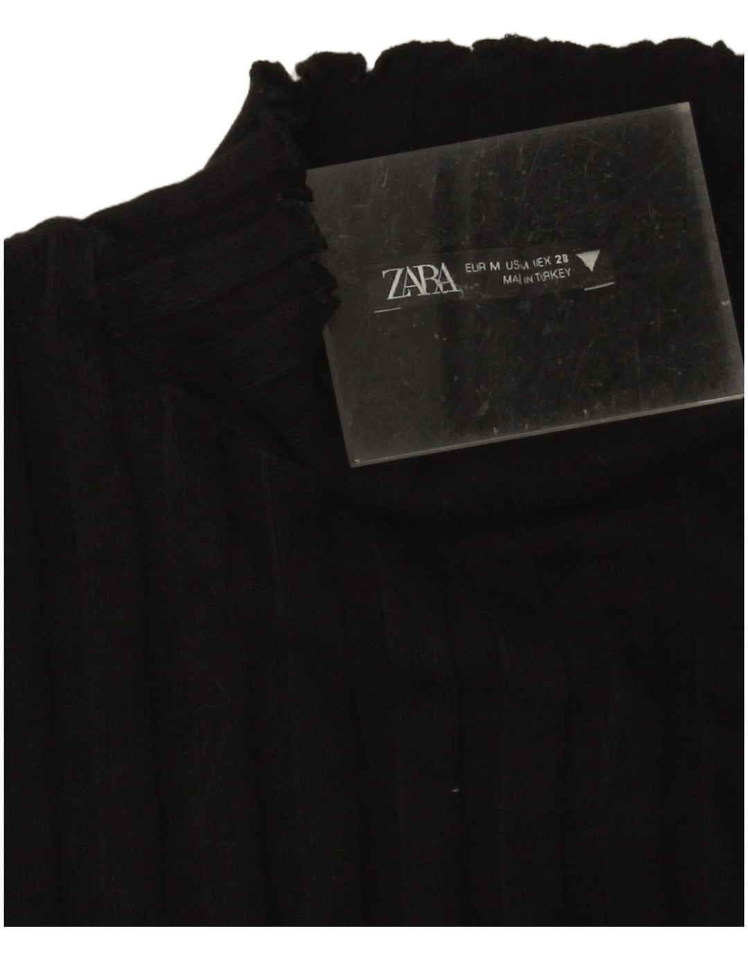 Zara Γυναικείο πουλόβερ με λαιμόκοψη χελώνας UK 12 μεσαίο μαύρο