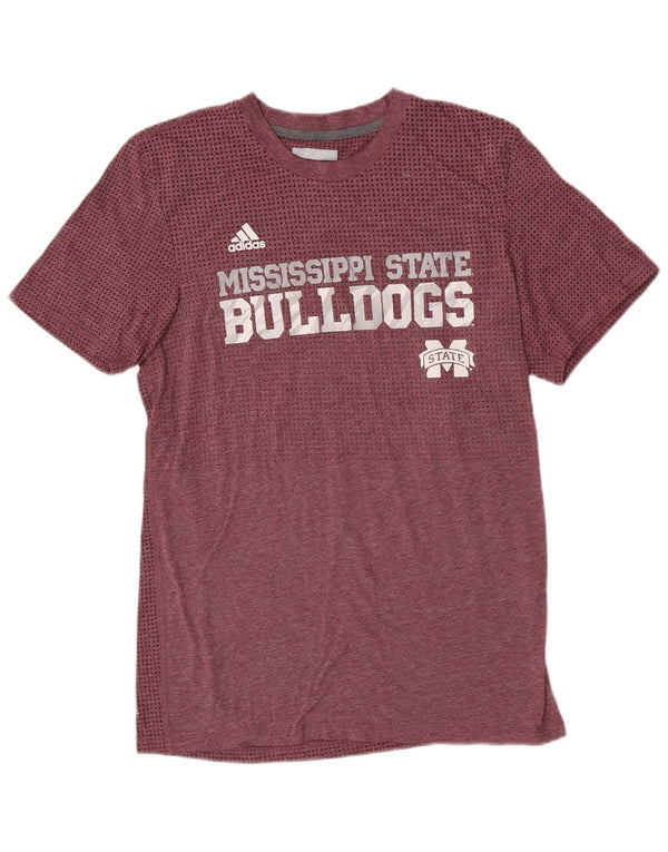 Γραφικό μπλουζάκι Adidas Mens Mississippi State Bulldogs Top Medium Maroon