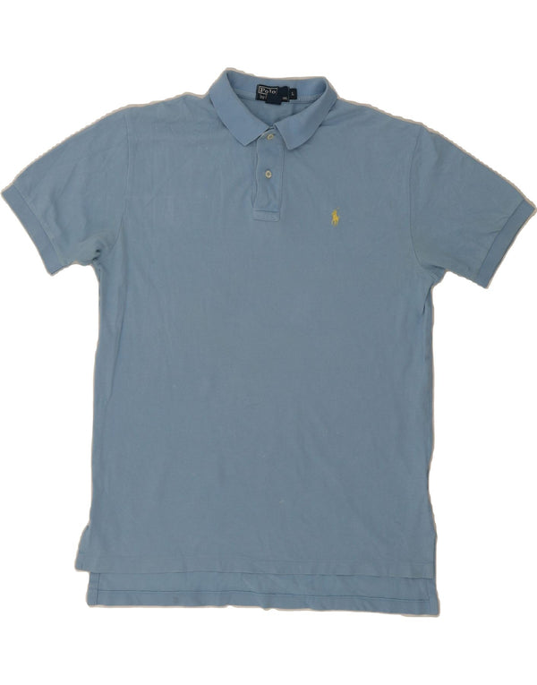 POLO RALPH LAUREN Mens Polo Shirt Large Blue Cotton
