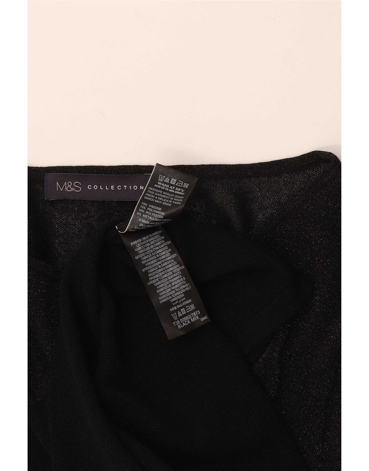 Marks & Spencer Γυναικείο τοπ μακρυμάνικο UK 18 XL μαύρη βισκόζη