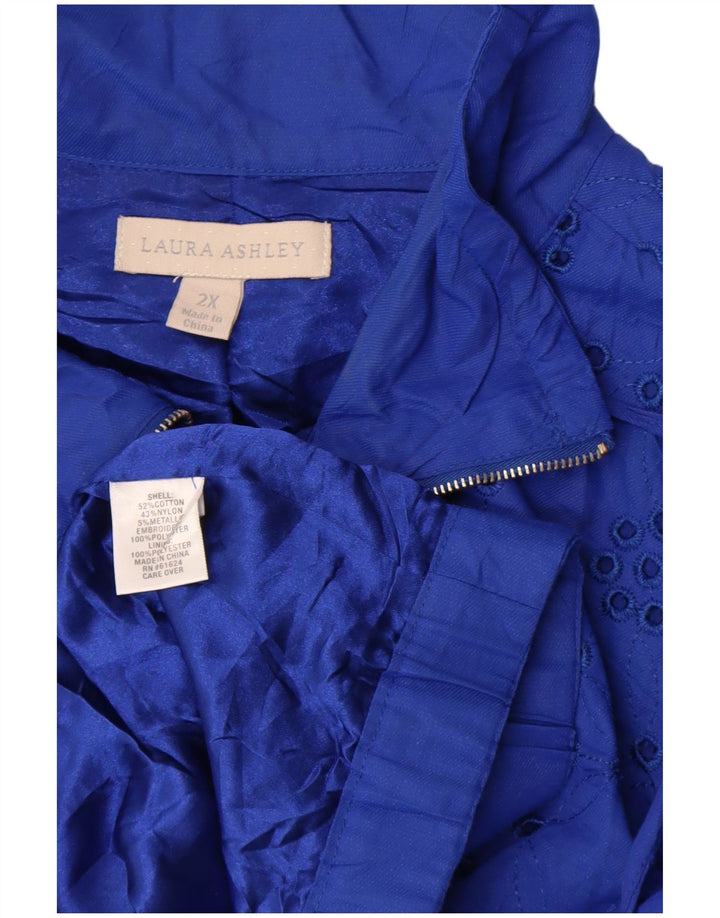 Laura Ashley Γυναικείο Bomber Jacket UK 20 2XL Μπλε βαμβακερό