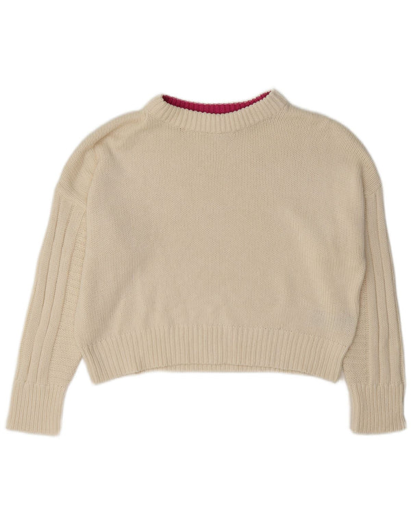 Γυναικείο πουλόβερ Topshop Loose Fit Crew Neck Jumper UK 12 Medium Off White