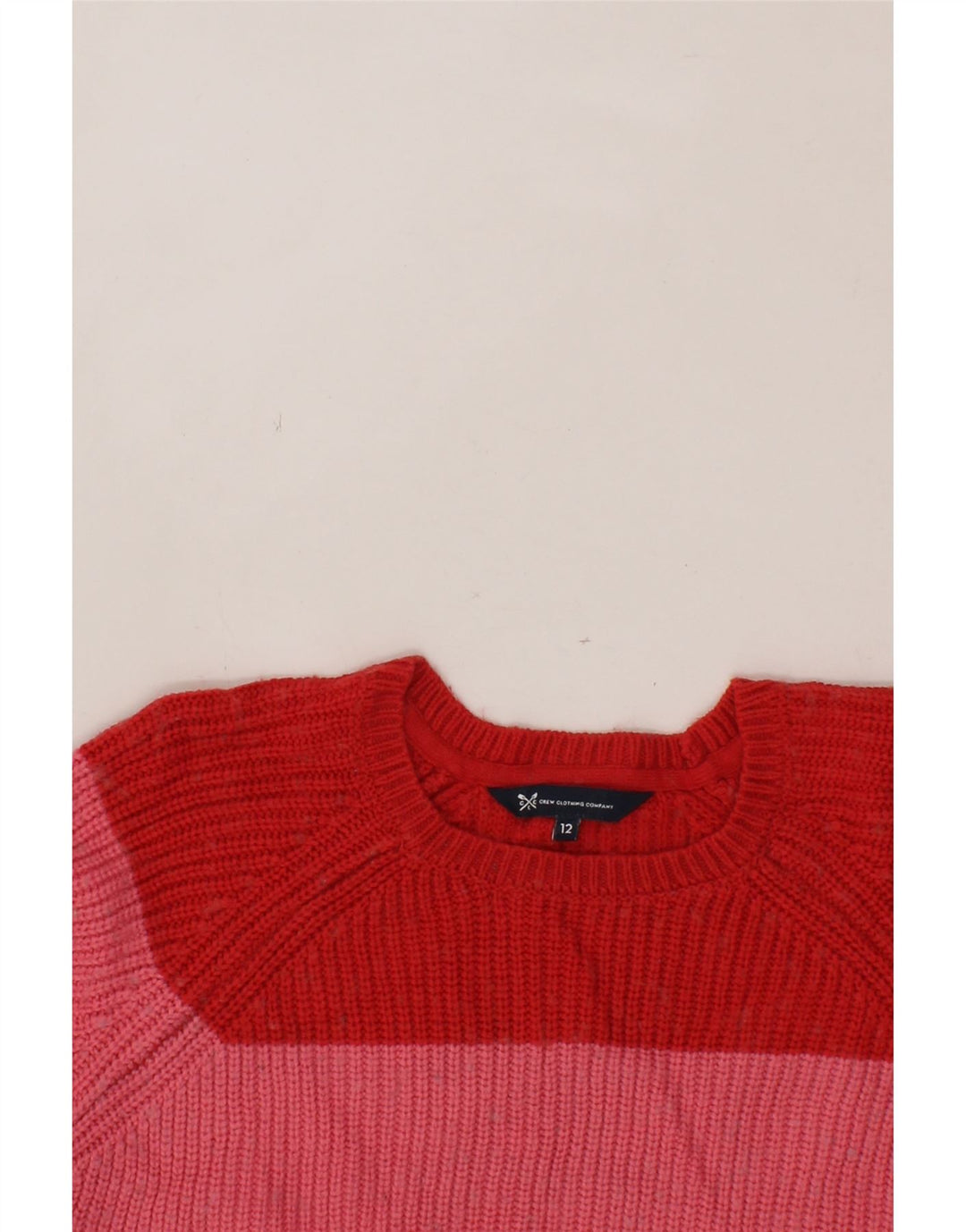 CREW CLOTHING Womens Boat Neck Jumper Sweater UK 12 Medium Multicoloured Vintage Crew Clothing and Second-Hand Crew Clothing from Messina Hembry 