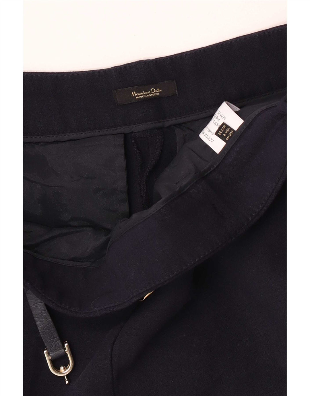 Massimo Dutti Γυναικείο Slim Suit Παντελόνι EU 40 Medium W30 L27 Navy Blue Wool