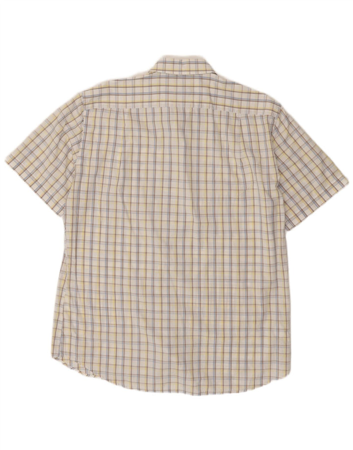 Ανδρικό κοντομάνικο πουκάμισο HUGO BOSS 16 1/2 42 μεγάλο λευκό βαμβακερό