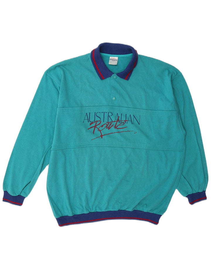 Ανδρικό γραφικό φούτερ Campagnolo Loose Fit Jumper IT 50 Medium Turquoise