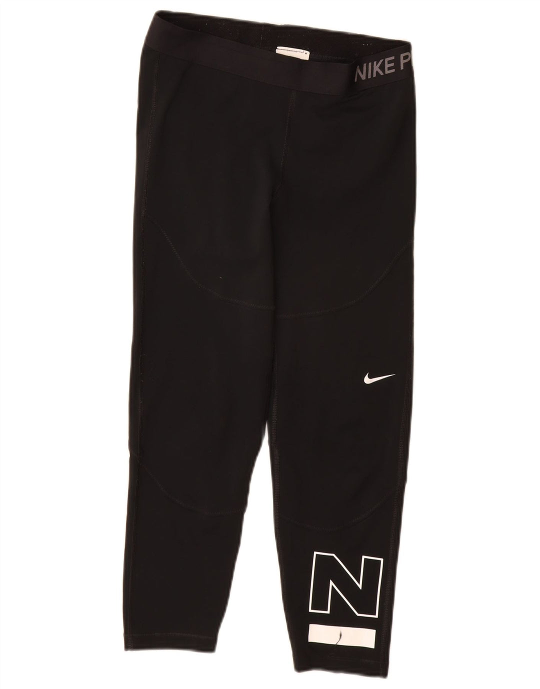 Γυναικεία γραφικά κολάν Nike Crop UK 8 Small Black Polyester