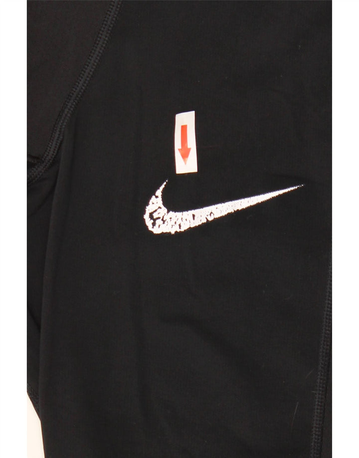 Ανδρικά κολάν Nike γραφικά στενή εφαρμογή από μεσαίο μαύρο πολυεστέρα