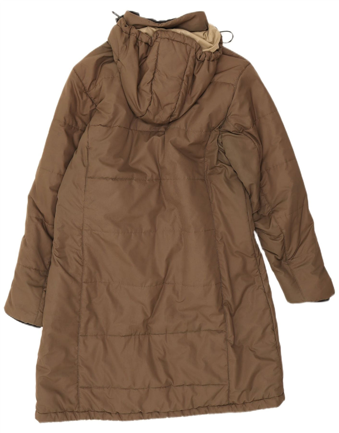 Jack Wolfskin γυναικείο παλτό με κουκούλα UK 16 μεγάλο καφέ πολυεστέρας