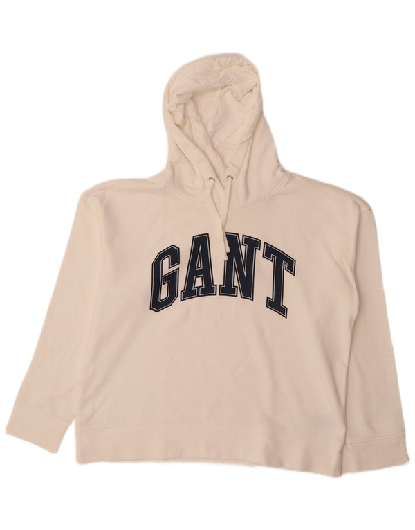 Γυναικείο γραφικό κουκούλα Gant UK 18 XL από λευκό βαμβακερό