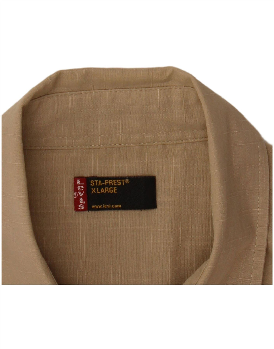 Γυναικείο Levi's Sta-Prest κοντομάνικο πουκάμισο UK 18 XL Beige Check