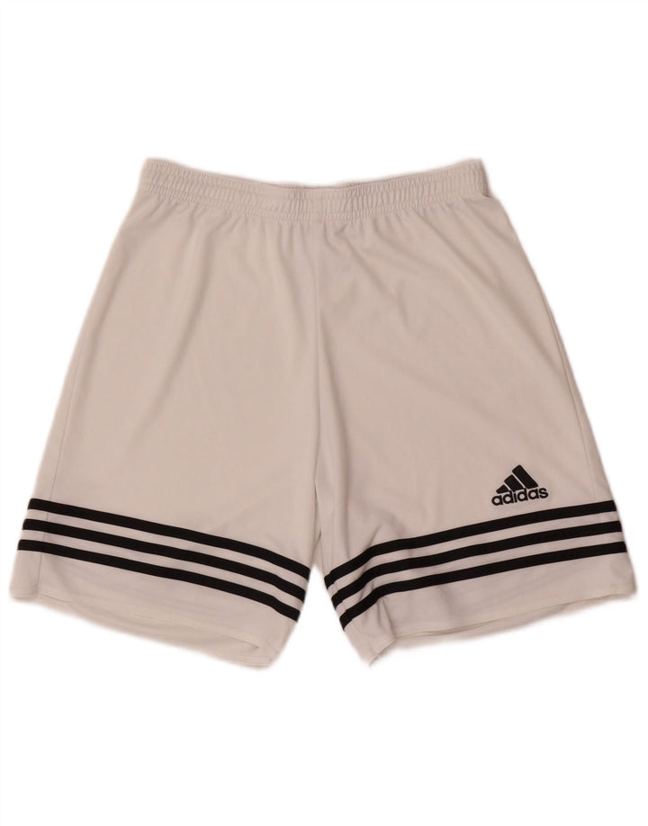 Ανδρικό αθλητικό σορτς Adidas Climalite Μικρό λευκό πολυεστέρα
