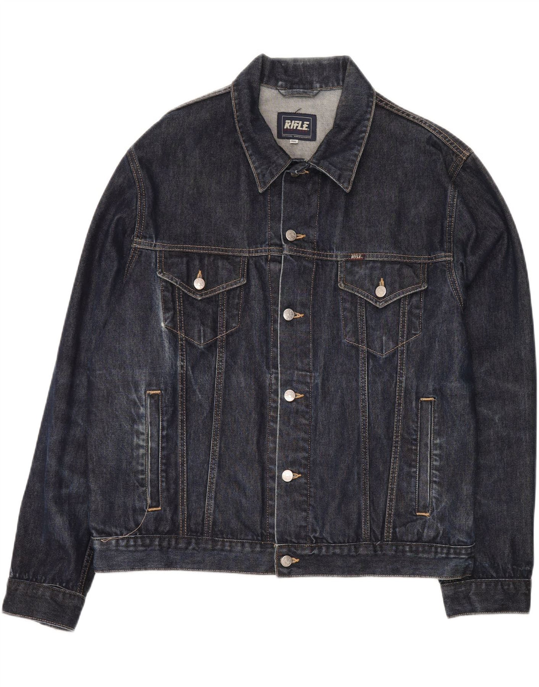 RIFLE Ανδρικό Τζιν Μπουφάν UK 44 2XL Μπλε Βαμβακερό